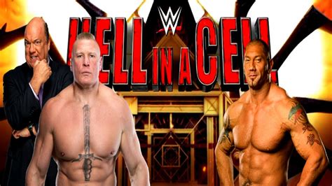 Full Match Brock Lesnar Vs Batista Singles Match Wwe Hell In A