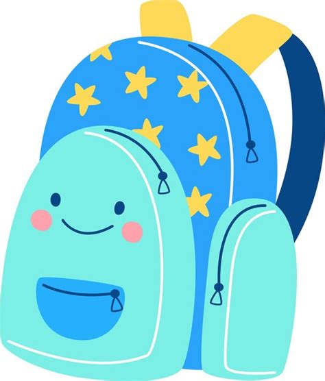 Premium Vector School Bag Character