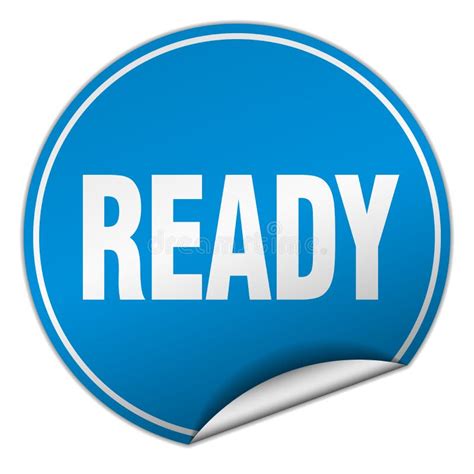 ready sticker ready sign set stock vector illustration  peel