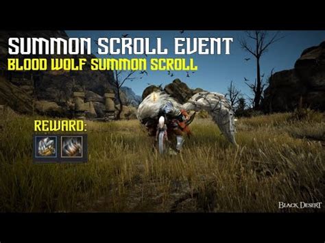 Black Desert Online Battle Boss Summon Scroll Blood Wolf Youtube