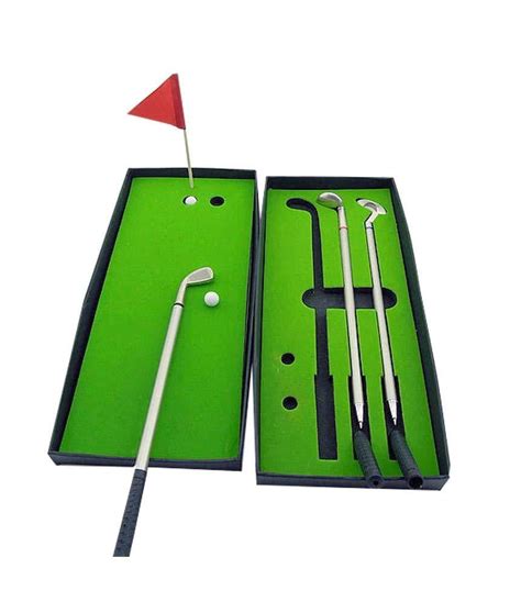 Elegantoss 3 Pcs Miniature Golf Club Pen T Set Mini Desktop Golf