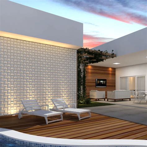 Revestimento 3d Para Fachada Externa Preço - Revestimento de parede externa – 60 ideias para uma fachada linda ...