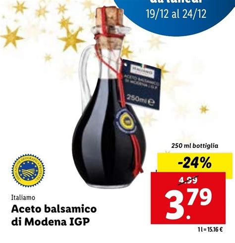 Italiamo Aceto Balsamico Di Modena IGP 250 Ml Offerta Di Lidl