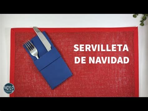 Cómo doblar una servilleta con bolsillo para cubiertos en Navidad