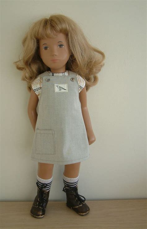 A Pinafore Dress Blouse Pants And Socks For The 17 Inch Sasha Doll