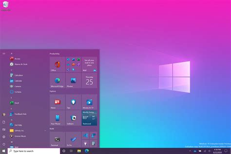 Windows 10 New Start Menu Design Arrives To Insiders Pureinfotech