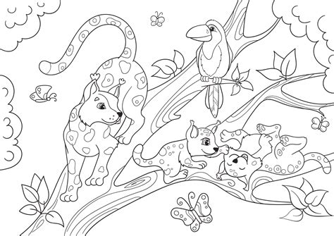 Coloriage Coloriages Animaux Animaux Jungle Doigts