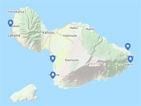 Map Of Maui Beaches | Beach Map