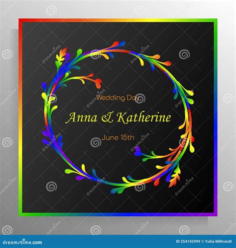 Invitation Design For A Gay Or Lesbian Wedding Stock Illustration Illustration Of Female