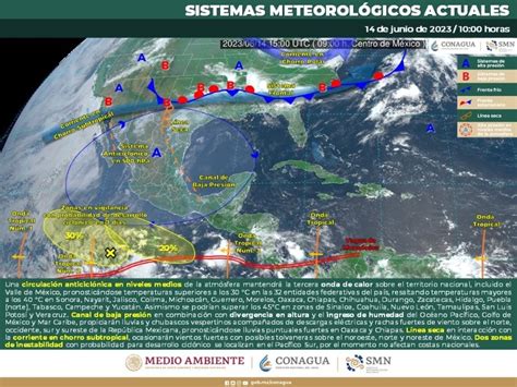 Clima Hoy El Smn Vigila Dos Zonas De Baja Presi N En El Pac Fico Con