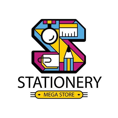 stationery store logo template design 14533002 Vector Art at Vecteezy