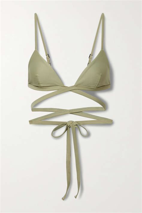 MATTEAU Wrap Effect Stretch REPREVE Triangle Bikini Top NET A PORTER