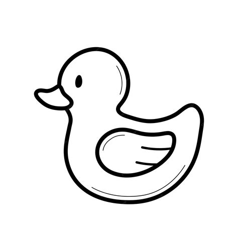 Premium Vector Bath Rubber Duck Hand Drawn Element In Doodle Sketch