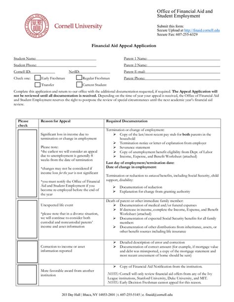 Fill Free Fillable Forms Cornell University