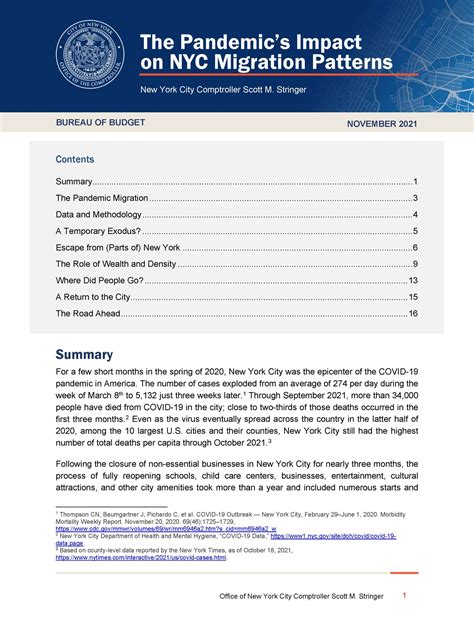 The Pandemic’s Impact on NYC Migration Patterns - Office of the New
