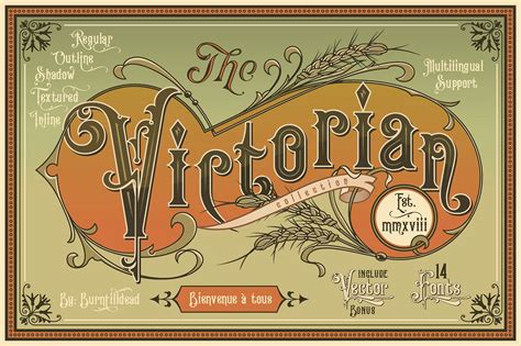 Victorian Fonts Collection - Design Cuts