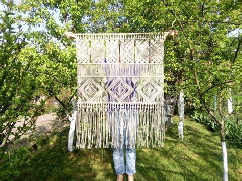 extra large macrame modern woven decor macrame wall decor woven wall