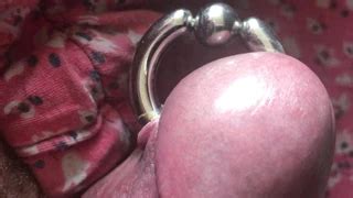 Massive Prince Albert Piercing Playing With My Cock Gay Amateur