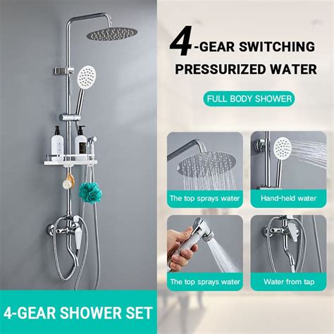 GUGA Shower Set Stainless Steel Household Hot And Cold Shower With