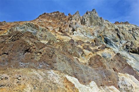 Mutnovsky Volcano In Kamchatka Peninsula Russia Stock Image Image Of