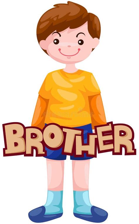Letter of brother stock vector. Image of education, comic - 25530184