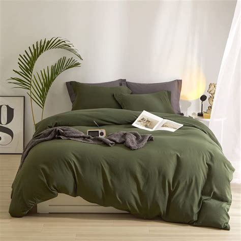 Olive Green Linen Duvet Cover Stonewashed Linen Duvet Cover Etsy