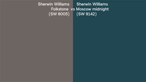 Sherwin Williams Folkstone Vs Moscow Midnight Side By Side Comparison