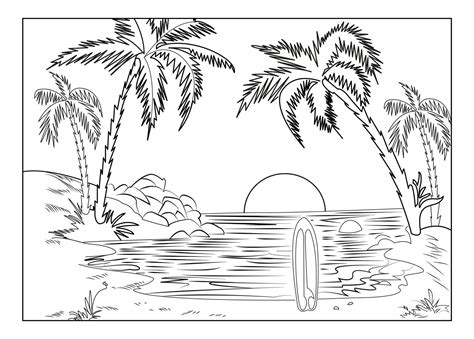 Muelle Al Atardecer Dibujo 1067 Dibujalia Dibujos Para Colorear