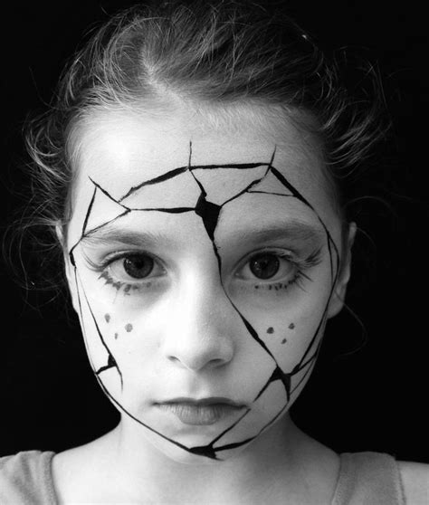 Cracked Doll Halloween Face Paint Face Painting Halloween Face