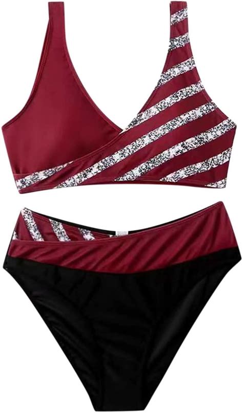 Bikini Sets For Women Twist Cross Bikini For Women High Waisted Bikini Sets Tummy Control