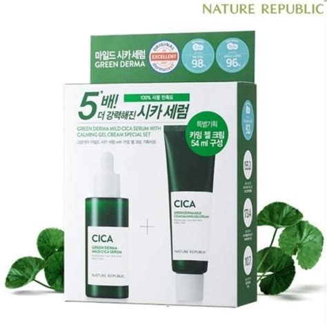 Nature Republic Cica Green Derma Mild Cica Serumเซรั่ม 50ml ครีม 54ml Shopee Thailand