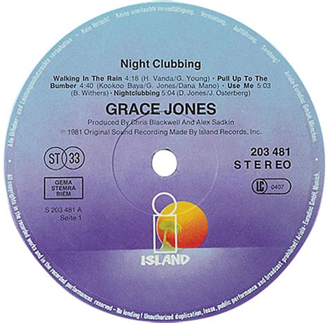 Grace Jones Nightclubbing Alternate Format Discography Hi Fi News