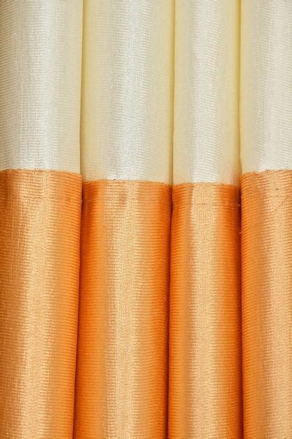 AH ARTSY HOME Gold Crush Patch Polyester Door Curtain 9ft Pack Of 2