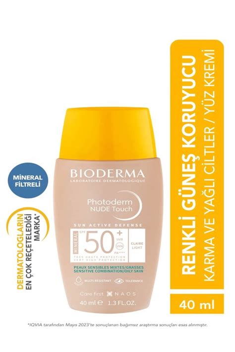 Bioderma Photoderm Nude Touch Spf Light Do Al Kapat C Etkili G Ne Koruyucu Ml Fiyat