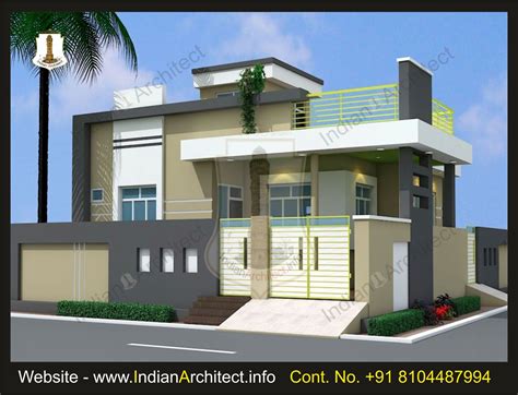 Single Floor House Front Elevation Design India