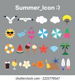 Summertime Design Cute Faces Bikini Beach Stock Vector Royalty Free 2129678267 Shutterstock