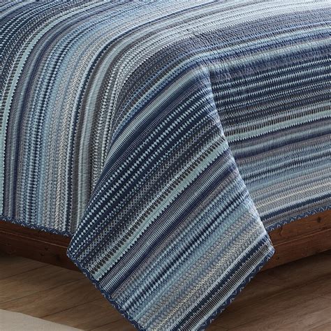 Seasonal Estate Collection Taj Quilt Blue Brylane Home