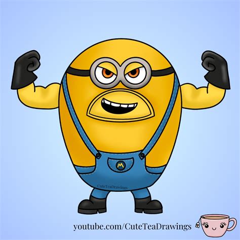 How To Draw A Minion Dave Step By Step