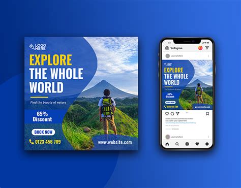 Travel Social Media Post Design-Social Media Design on Behance