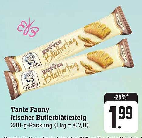 Tante Fanny Frischer Butterbl Tterteig Angebot Bei E Center Prospekte De