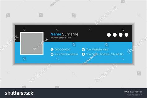 Email Signature Template Design Layout Stock Vector (Royalty Free ...