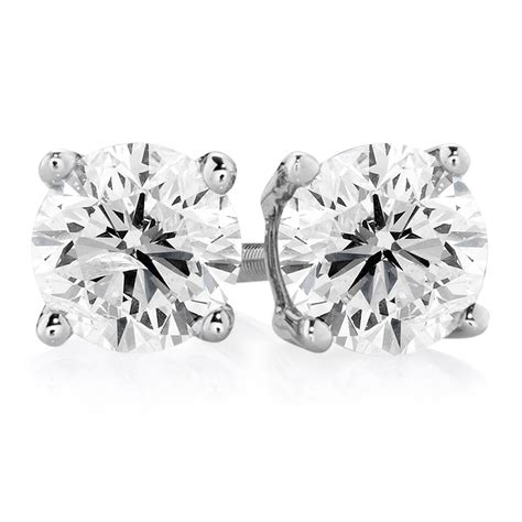 Stud Earrings With 1 Carat Tw Of Diamonds In 14ct White Gold