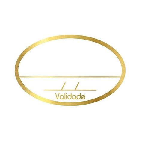 Adesivo Validade Ref Hot Stamping Dourado Unidades