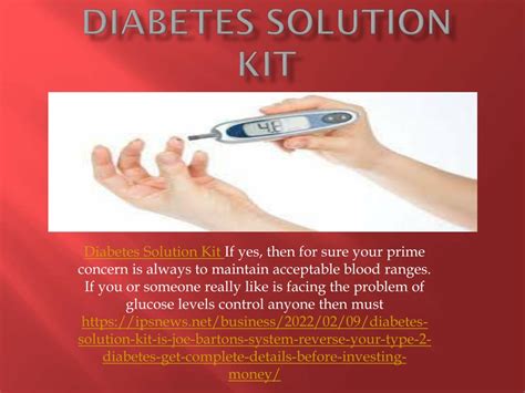 PPT - Diabetes Solution Kit PowerPoint Presentation, free download - ID:11469369