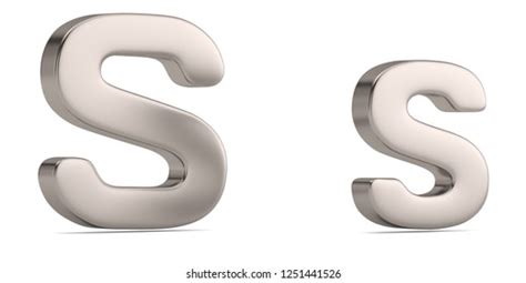 Letter S Steel Solid Alphabet Isolated Stock Illustration 1251441526