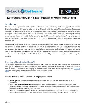 Fillable Online How To Validate Emails Through Api Using Advanced Email