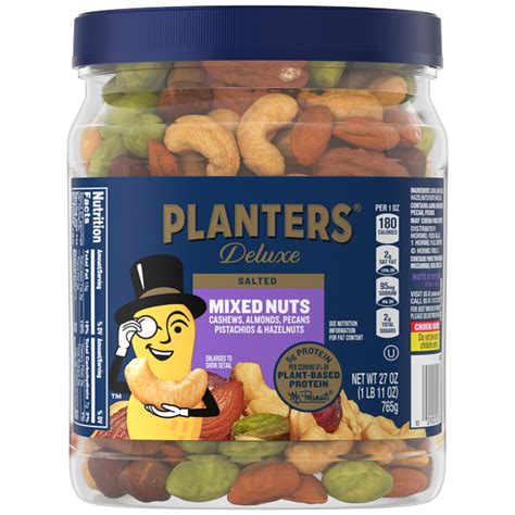 Planters Deluxe Salted Mixed Nuts Oz Jar Planters Brand