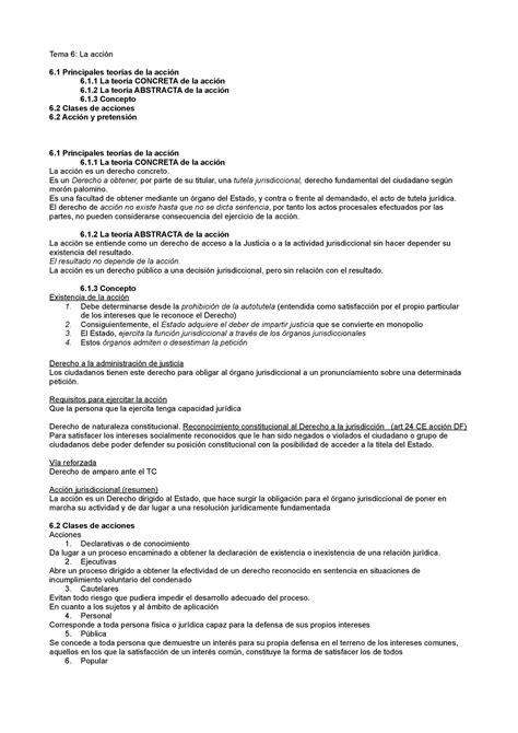 Proce T6 apuntes líaño polo Tema 6 La acción 6 Principales teorías