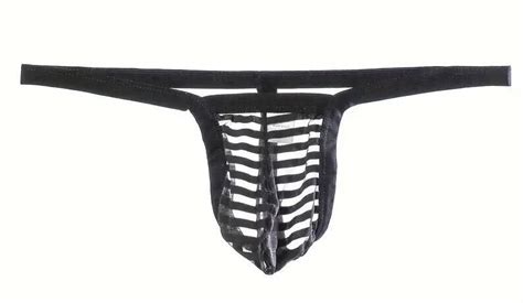 New Men S Sexy Black Sheer Erotic G String Thong W Enhancing Contoured Pouch Gay EBay