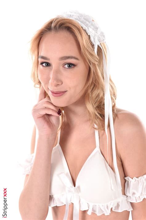 Blonde Kelly Collins With Natural Tits Wearing White Lingerie Photos